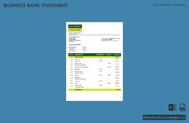 Beispiel für einen Unternehmensbericht der ukrainischen Oshadbank (Word- und PDF-Datei)